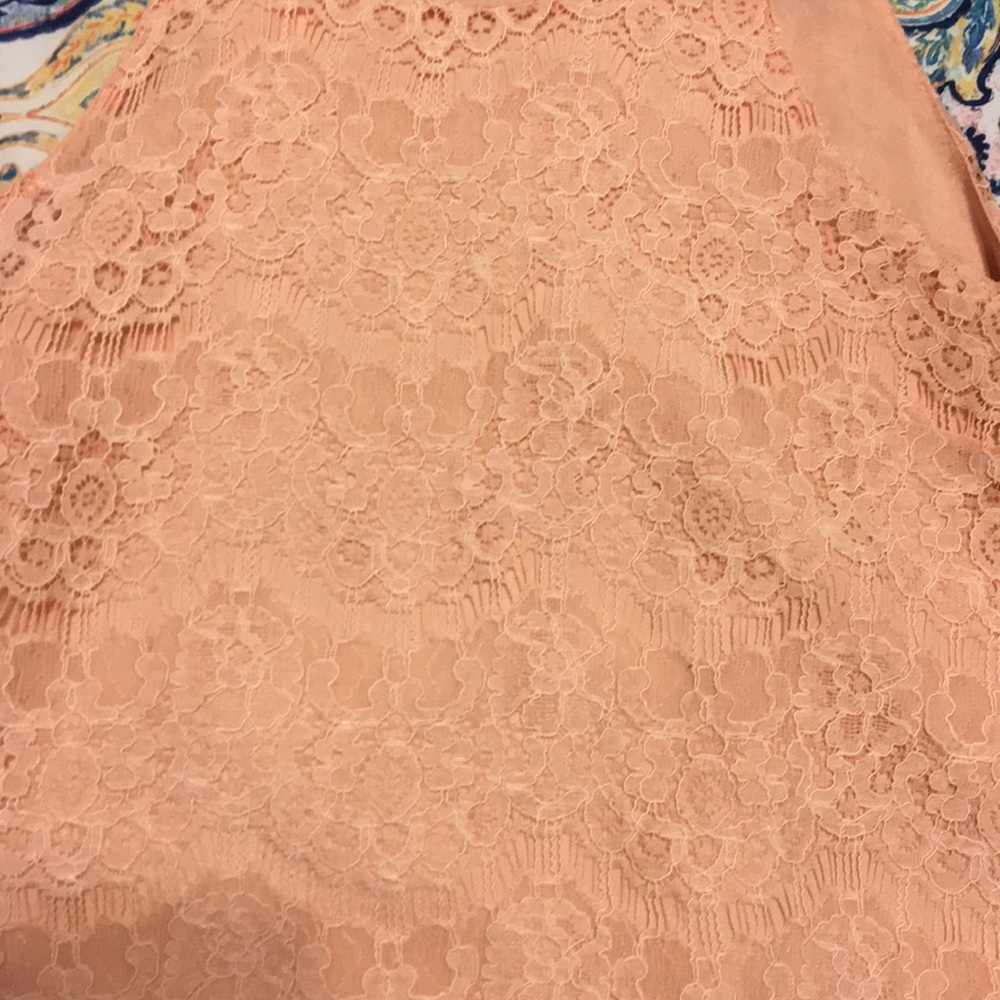 Light Pink Lace Tank Top - Picture 3 of 5
